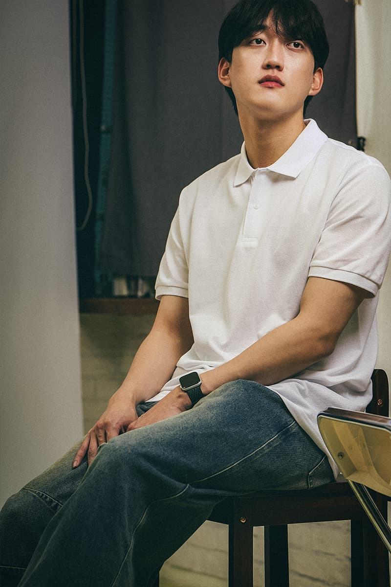 체크 폴로 반팔 제품군 착용 참고 이미지 1